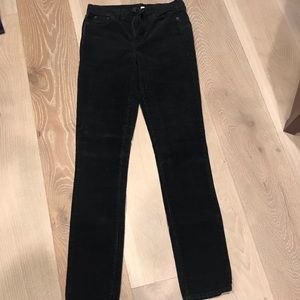 J. Crew High Rise Skinny Cords, Black